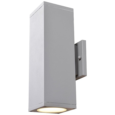 Bayside, BiDirectional Outdoor LED Wall Mount, Satin Finish, Frosted Glass